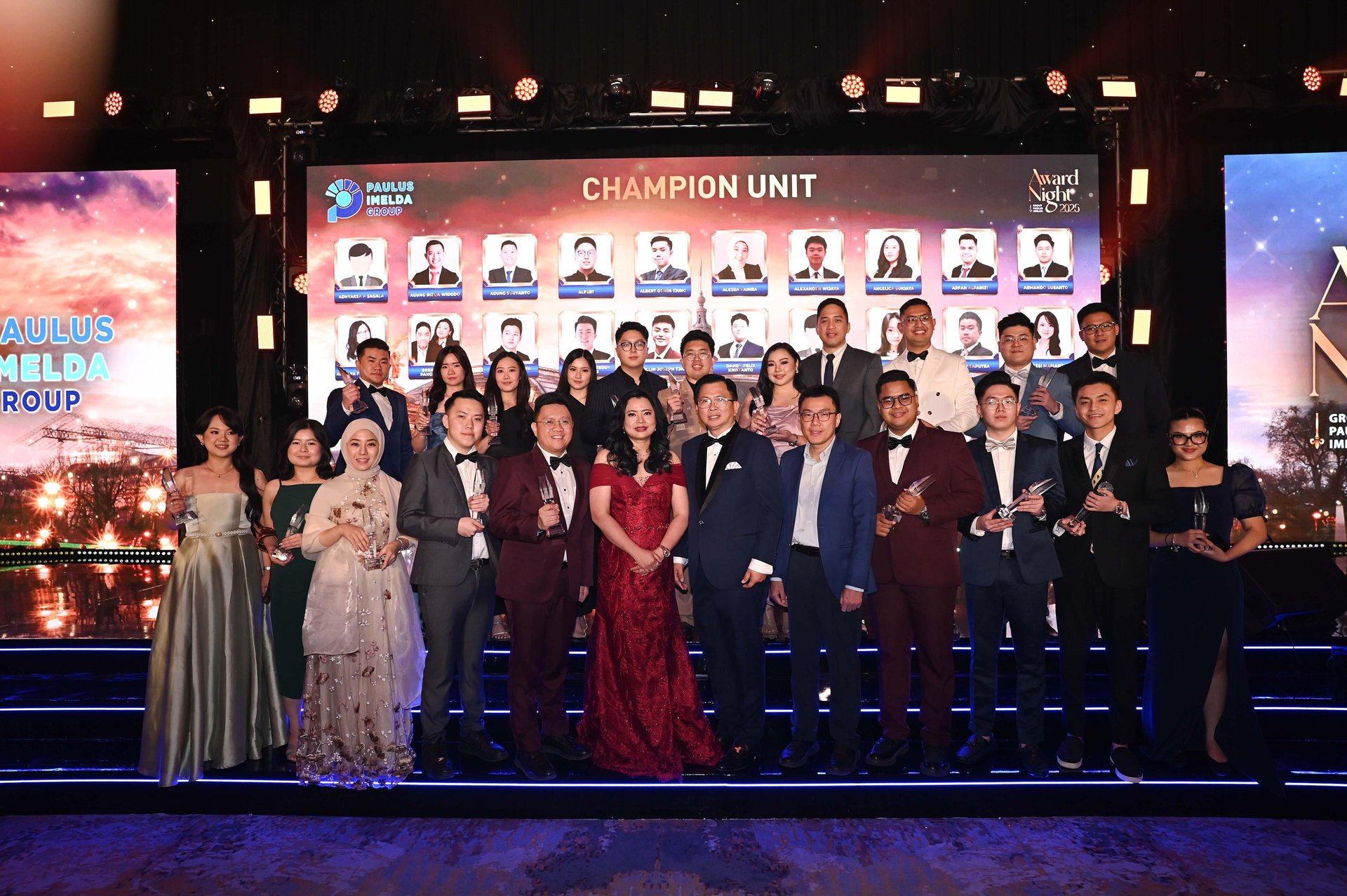 Paulus Imelda Group Champion Leaders on Stage